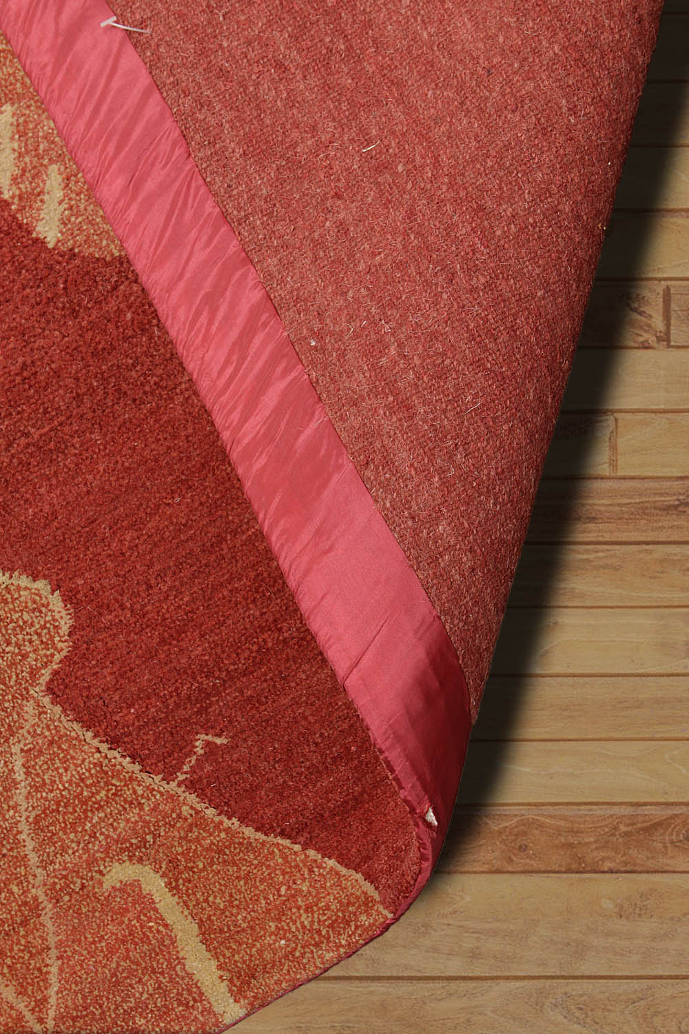 8x10 Red, Gold, Rust Color Hand Knotted Floral Wool & Silk Modern Oriental Rug