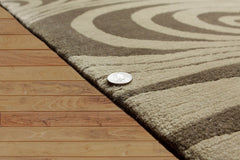 6x9 Light Olive, , Color Hand Knotted All-Over 100% Wool Traditional Oriental Rug