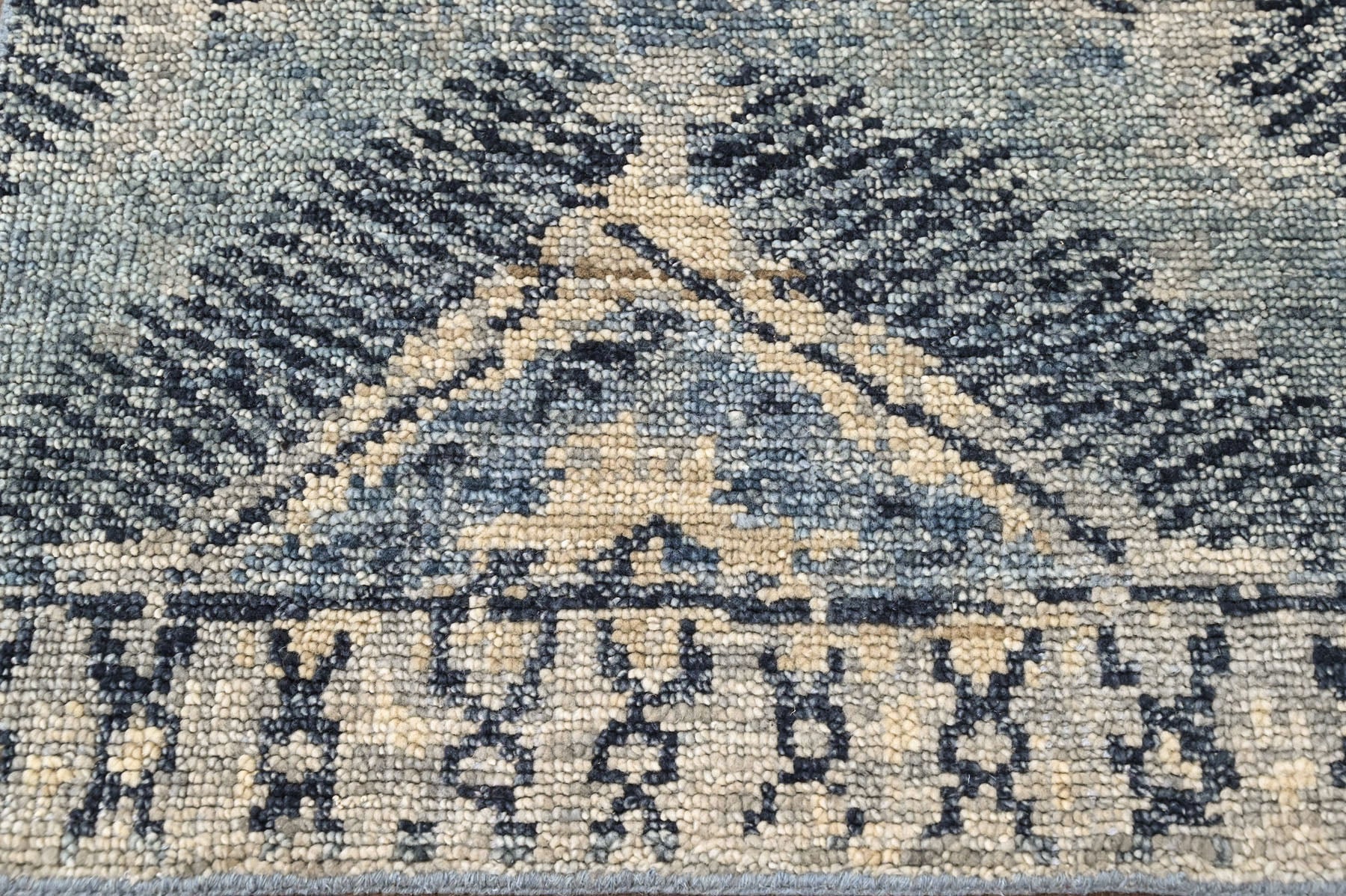 Blue Multi Size Tribal Moroccan Hand Knotted Wool Oriental Area Rug