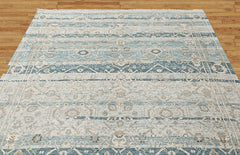 Aqua, Gray 8'6''x11'6'' Oushak Transitional Hand Knotted Wool Oriental Area Rug