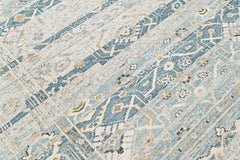 Aqua, Gray 8'6''x11'6'' Oushak Transitional Hand Knotted Wool Oriental Area Rug