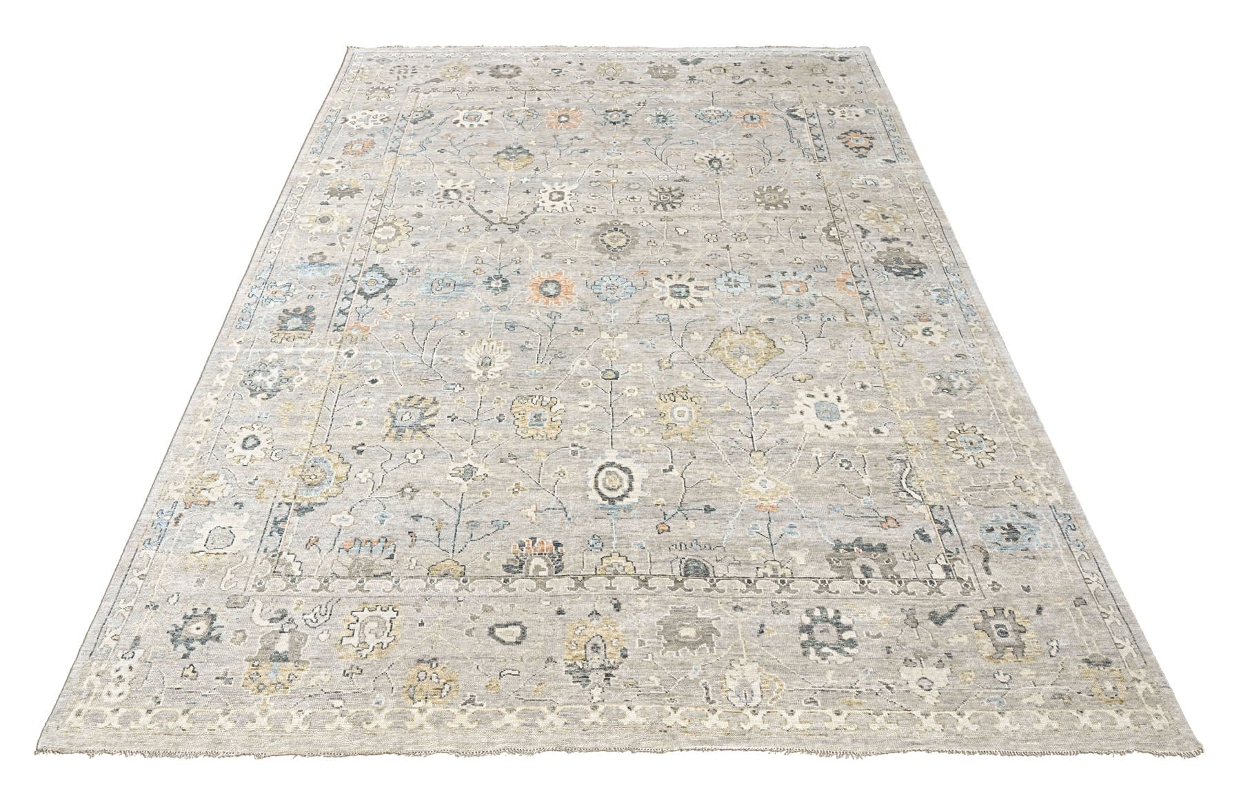 Mint 2'6''x8'6'' Oushak Transitional Hand Knotted Wool Oriental Area Rug