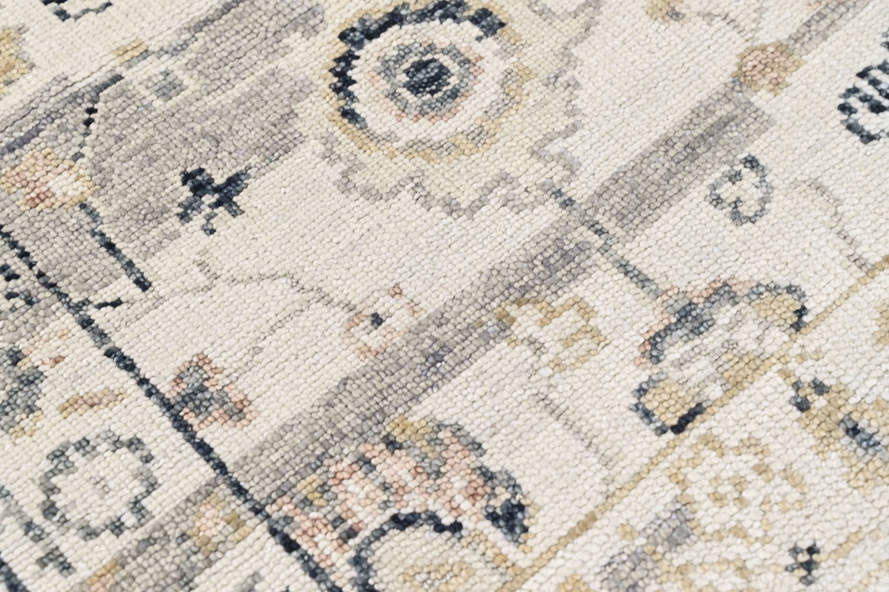 Gray Multi Size Oushak Transitional Hand Knotted Wool Oriental Area Rug