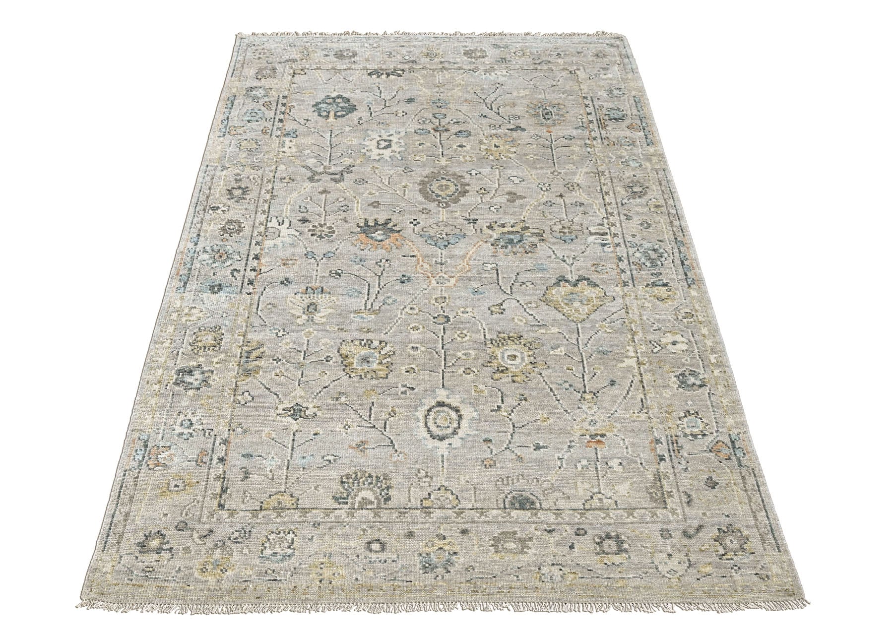 Mint 2'6''x8'6'' Oushak Transitional Hand Knotted Wool Oriental Area Rug