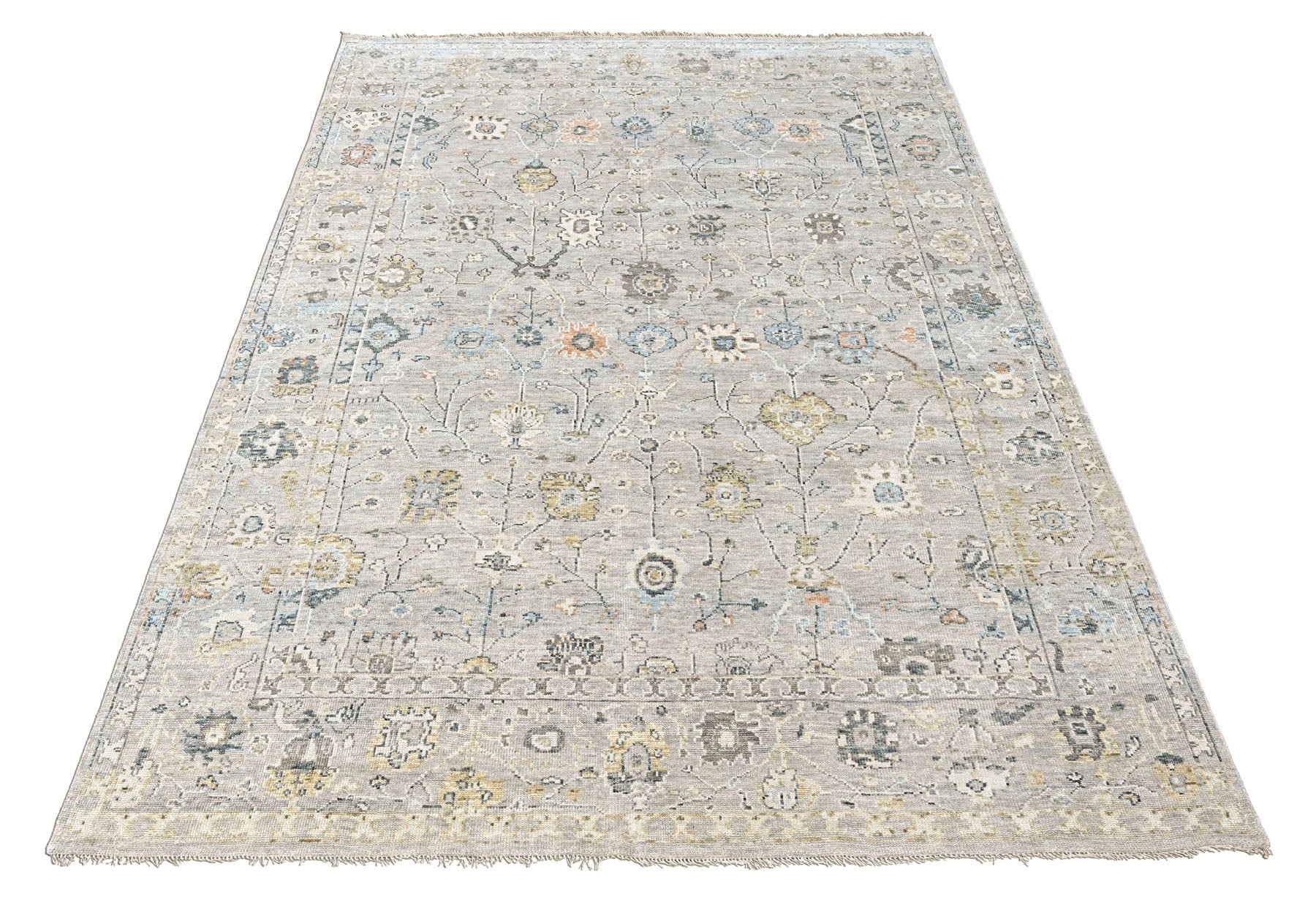 Mint 2'6''x8'6'' Oushak Transitional Hand Knotted Wool Oriental Area Rug