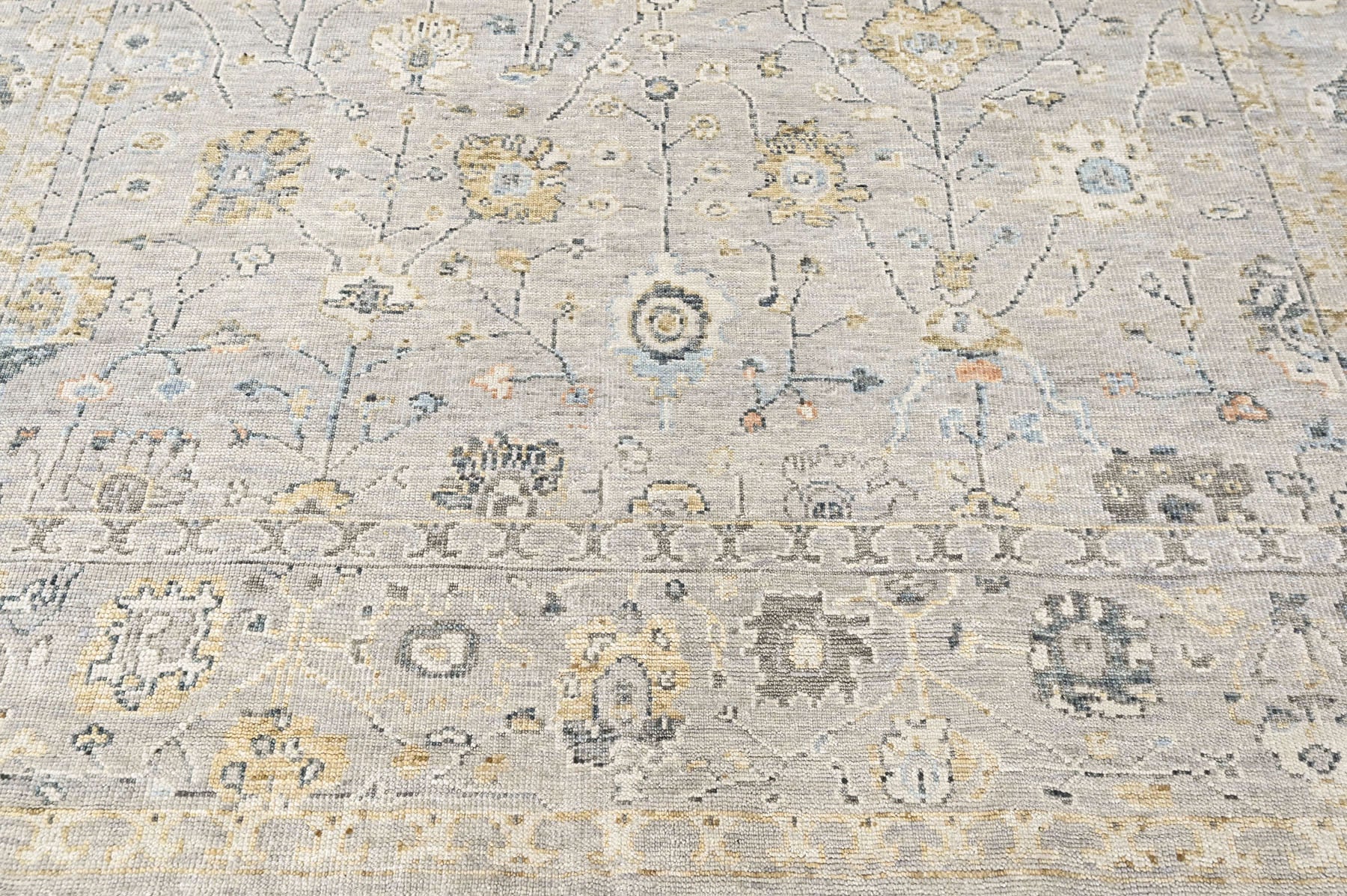 Mint 2'6''x8'6'' Oushak Transitional Hand Knotted Wool Oriental Area Rug