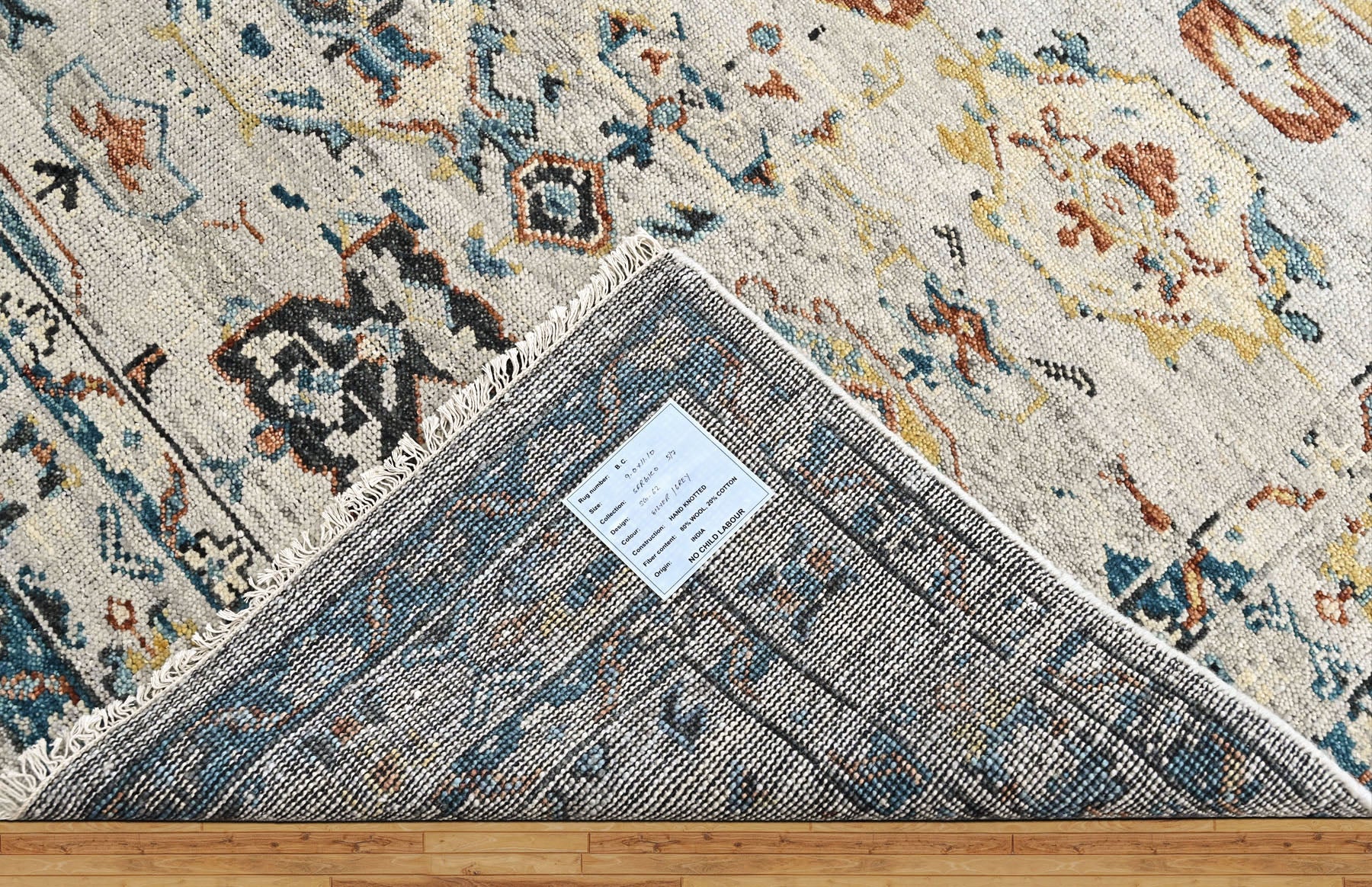 Beige, Slate 9x11'10'' Oushak Transitional Hand Knotted Wool Oriental Area Rug