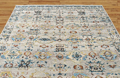 Beige, Slate 9x11'10'' Oushak Transitional Hand Knotted Wool Oriental Area Rug