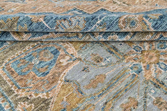 Aqua 8'10''x11'8'' Oushak Heriz Hand Knotted Wool Oriental Area Rug