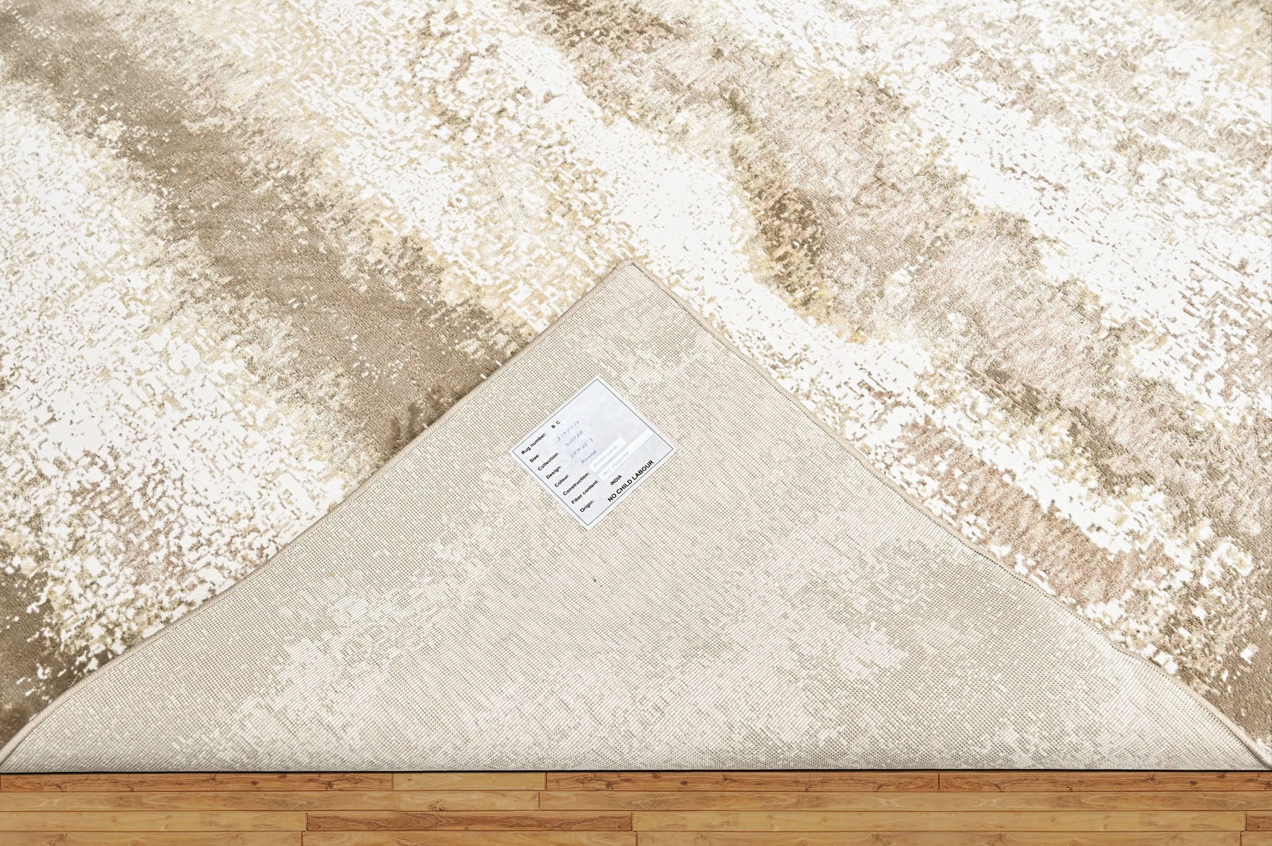 9x12 Ivory, Beige, Brown Color Power Loom Oushak Wool Modern Oriental Rug