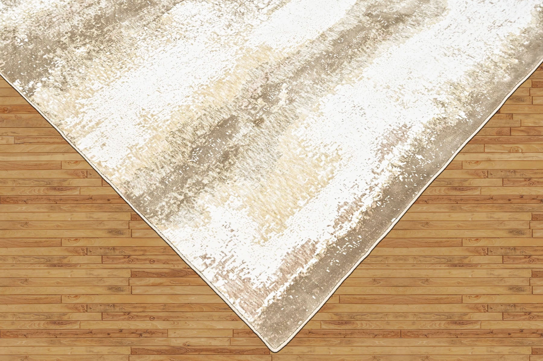 9x12 Ivory, Beige, Brown Color Power Loom Oushak Wool Modern Oriental Rug