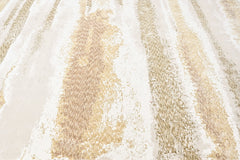 9x12 Ivory, Gray, Light Gold Color Power Loom Oushak Wool Modern Oriental Rug