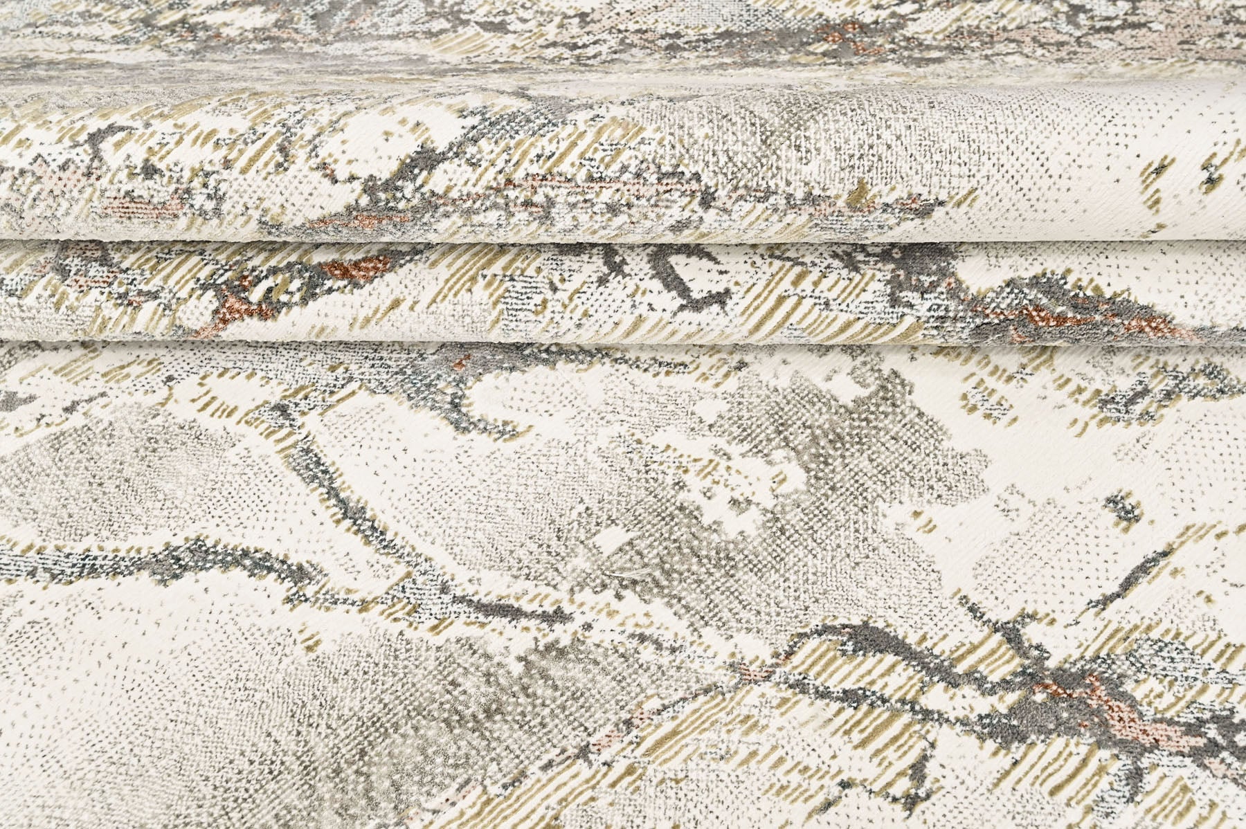 9x12 Ivory, Beige, Rust Color Power Loom Oushak Wool Modern Oriental Rug