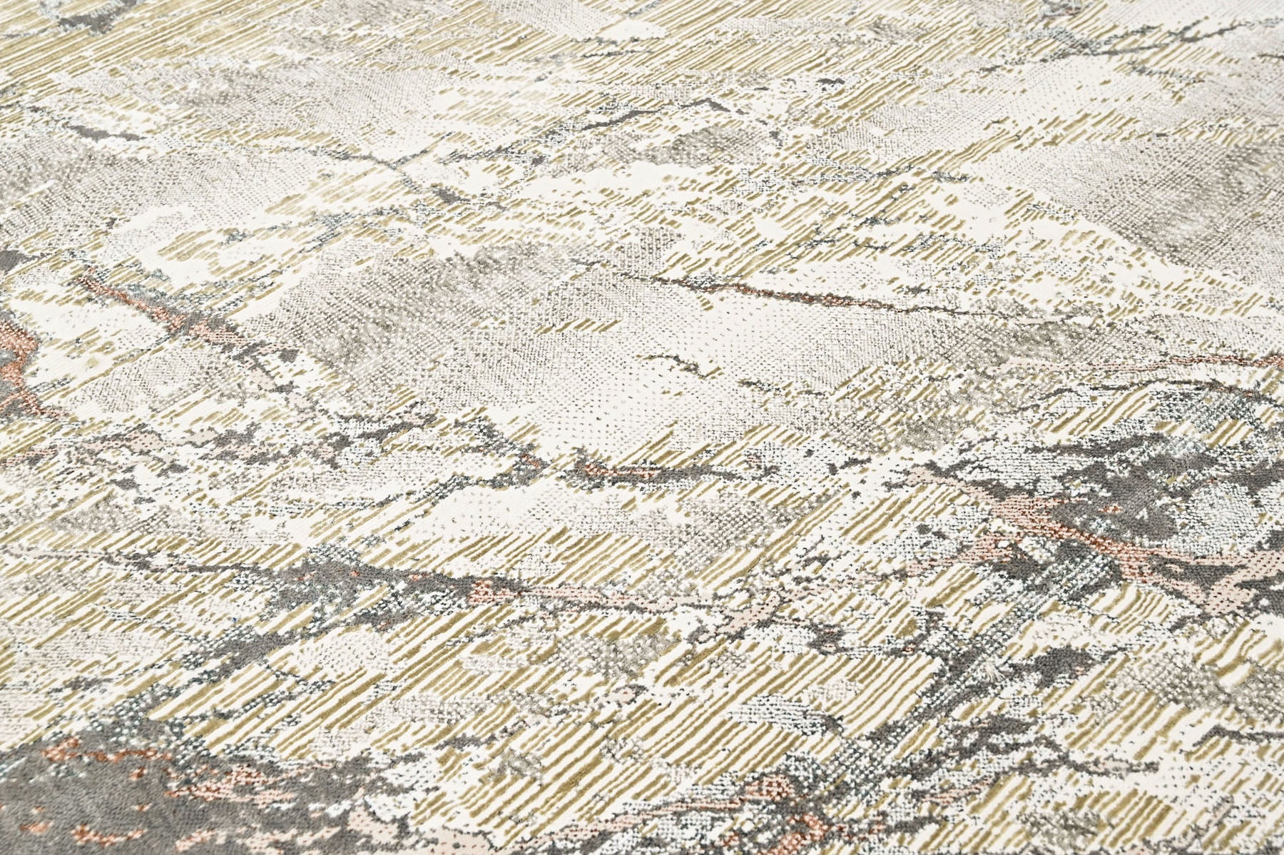9x12 Ivory, Beige, Rust Color Power Loom Oushak Wool Modern Oriental Rug