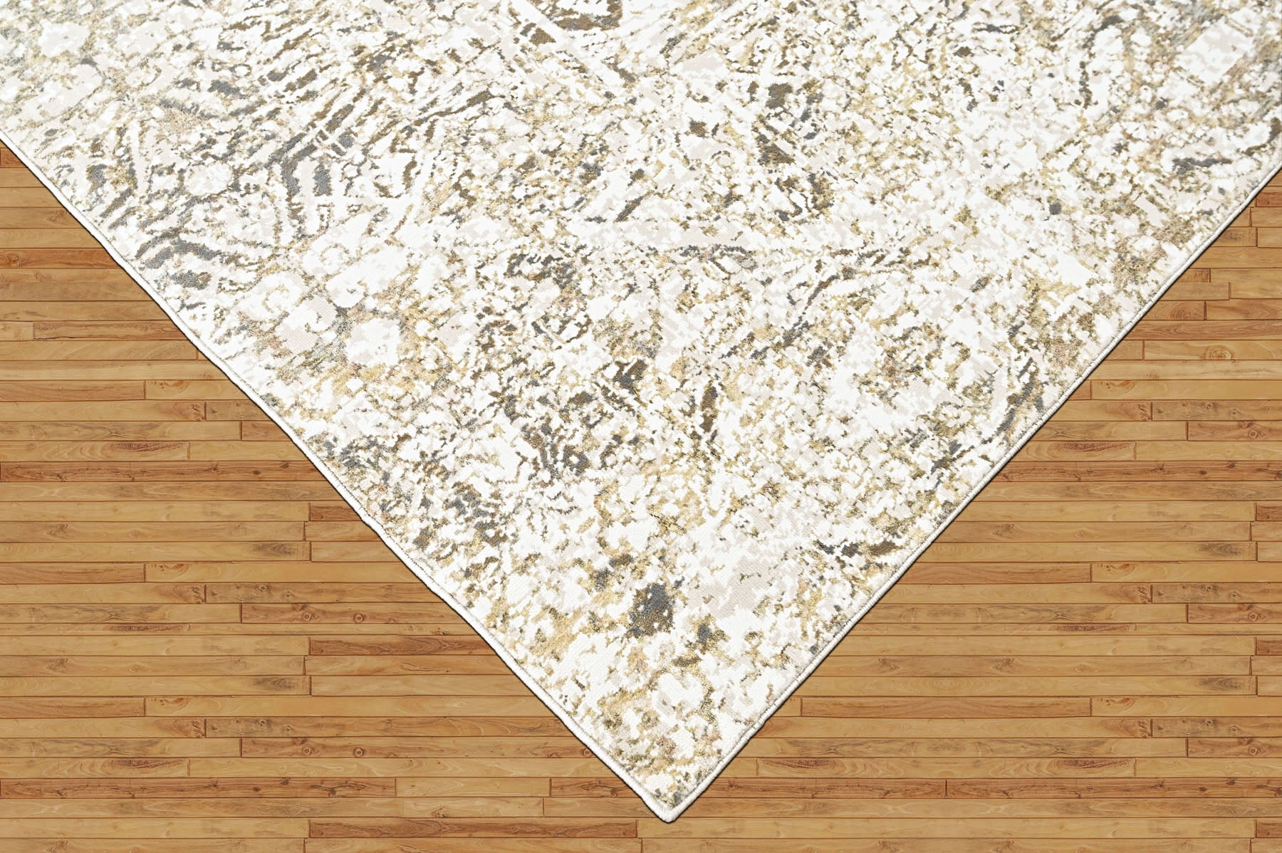 9x12 Ivory, Beige, Multi Color Power Loom Oushak Wool Modern Oriental Rug