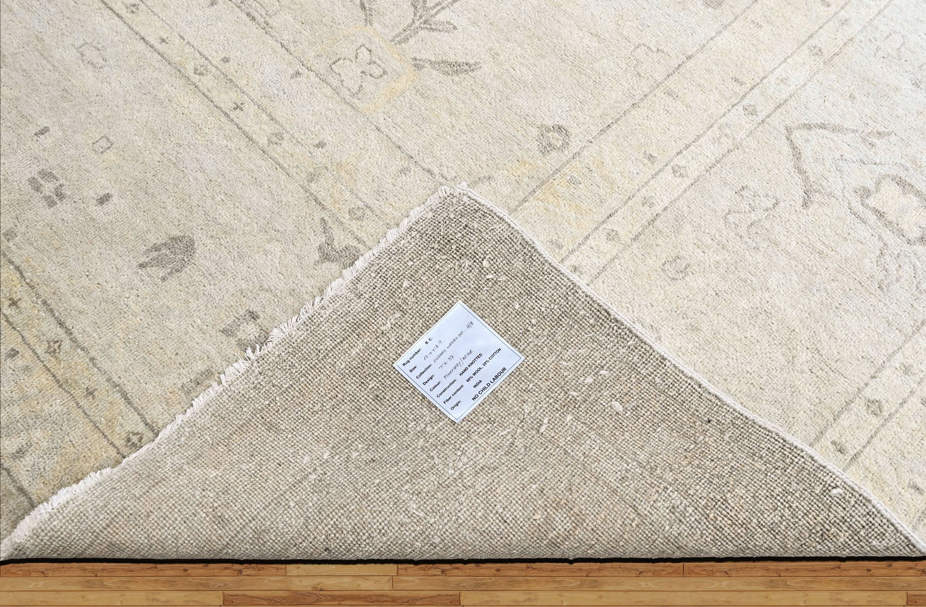 Beige 13x19 Oushak Transitional Hand Knotted Wool Oriental Area Rug