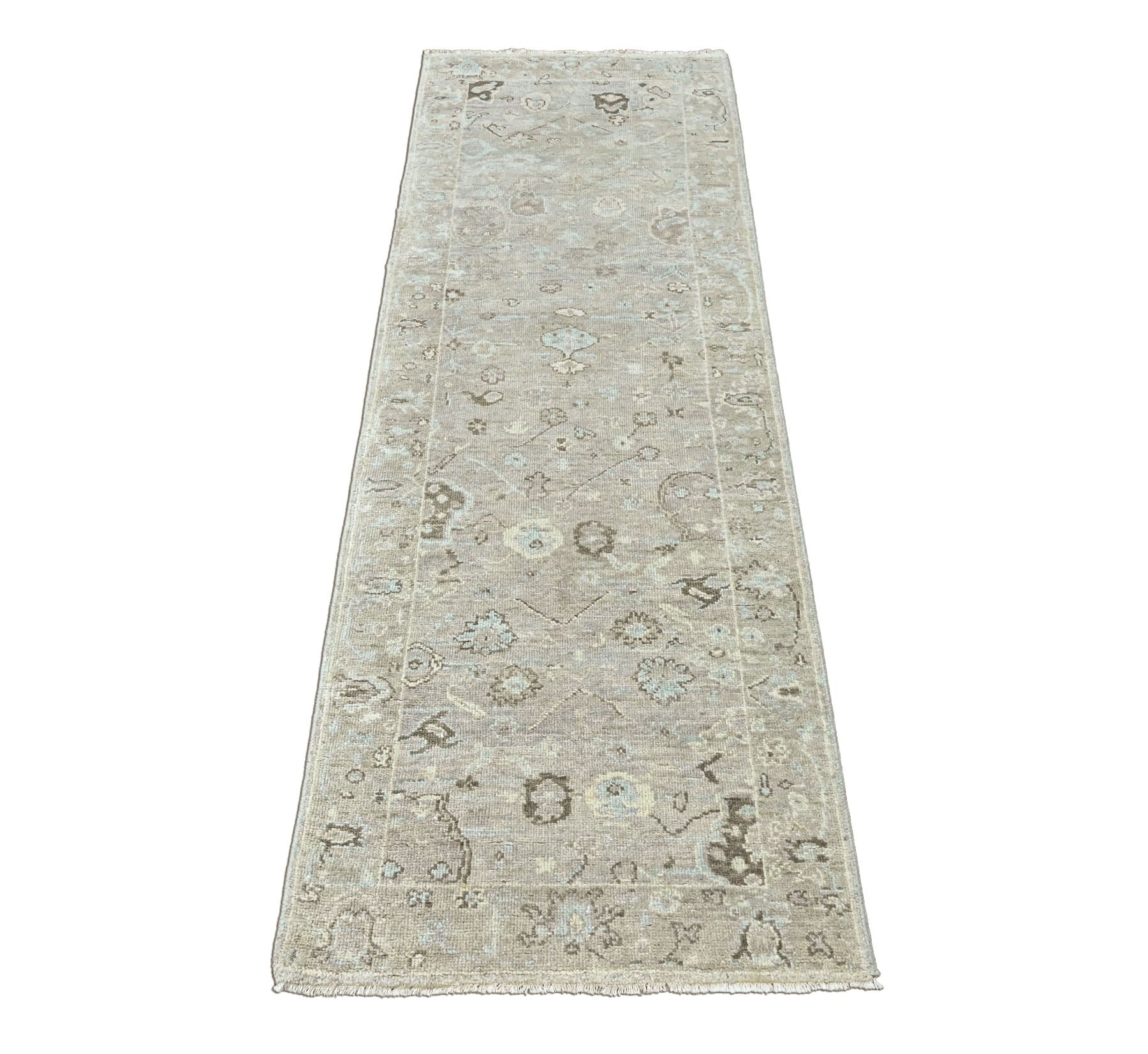 Beige 13x19 Oushak Transitional Hand Knotted Wool Oriental Area Rug