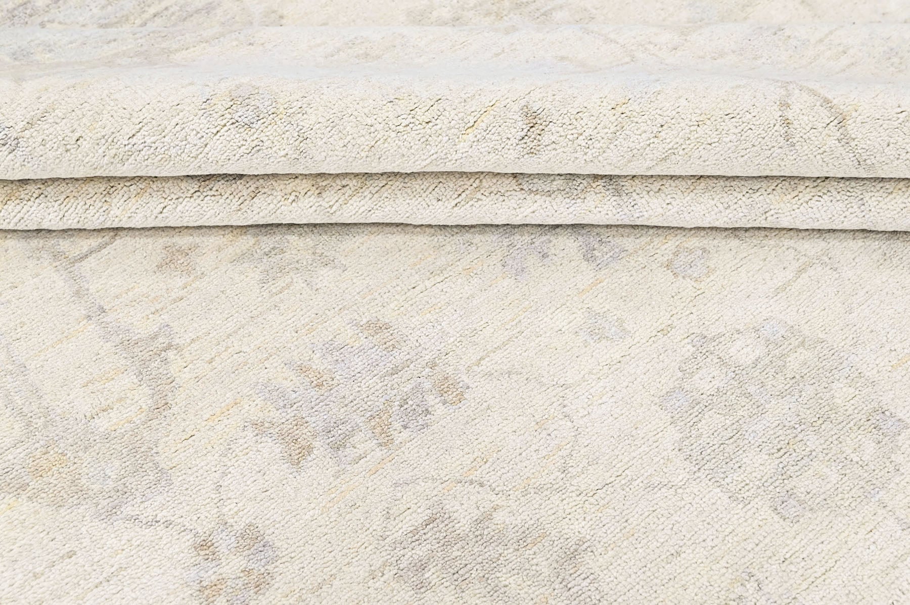 Beige Multi Size Oushak Transitional Hand Knotted Wool Oriental Area Rug