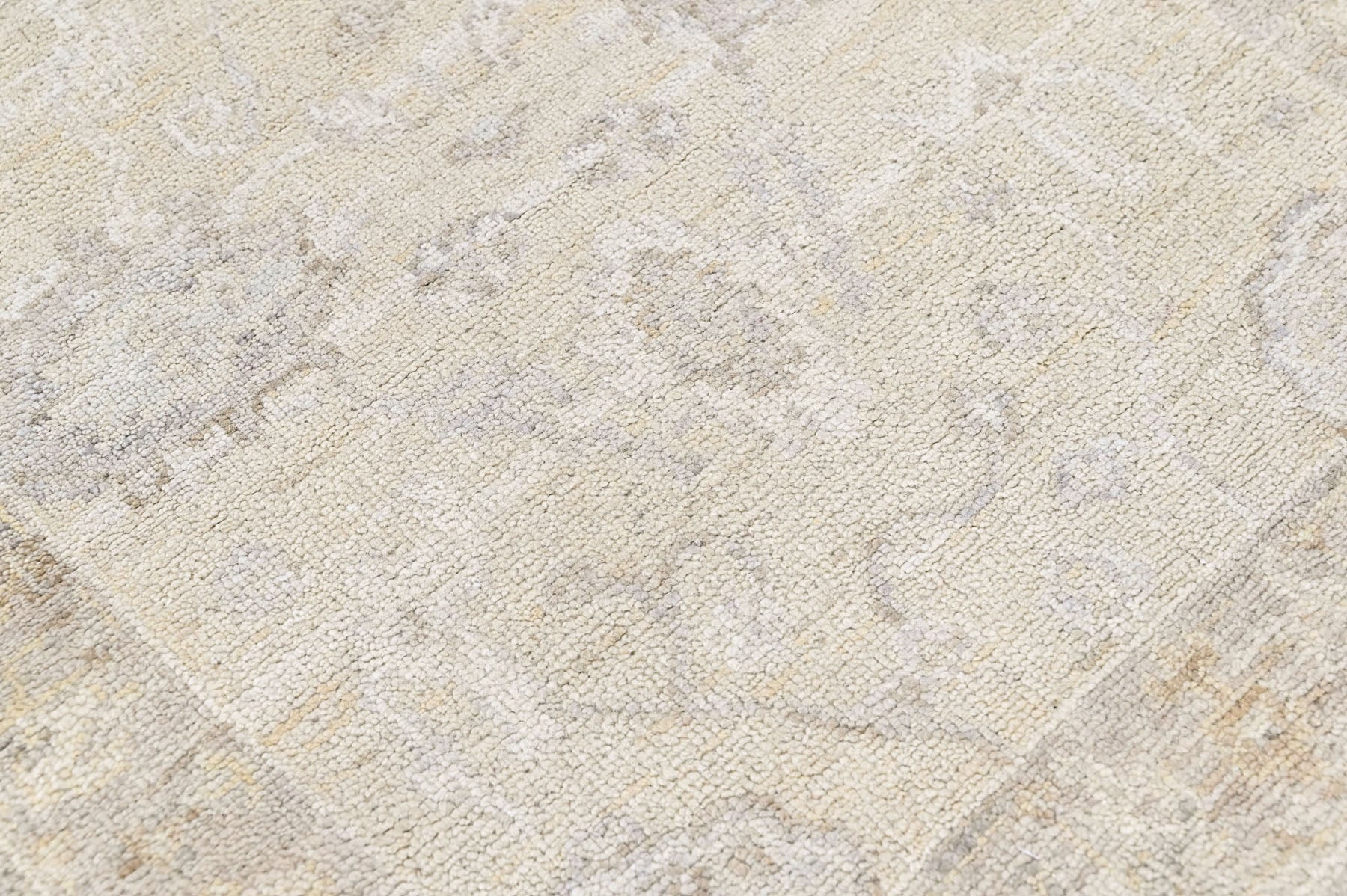 Beige Multi Size Oushak Transitional Hand Knotted Wool Oriental Area Rug