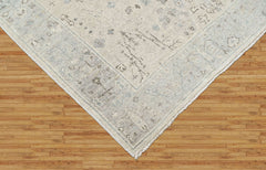 3x5 Gray, Slate, Multi Color Hand Knotted Oushak Wool Transitional Oriental Rug