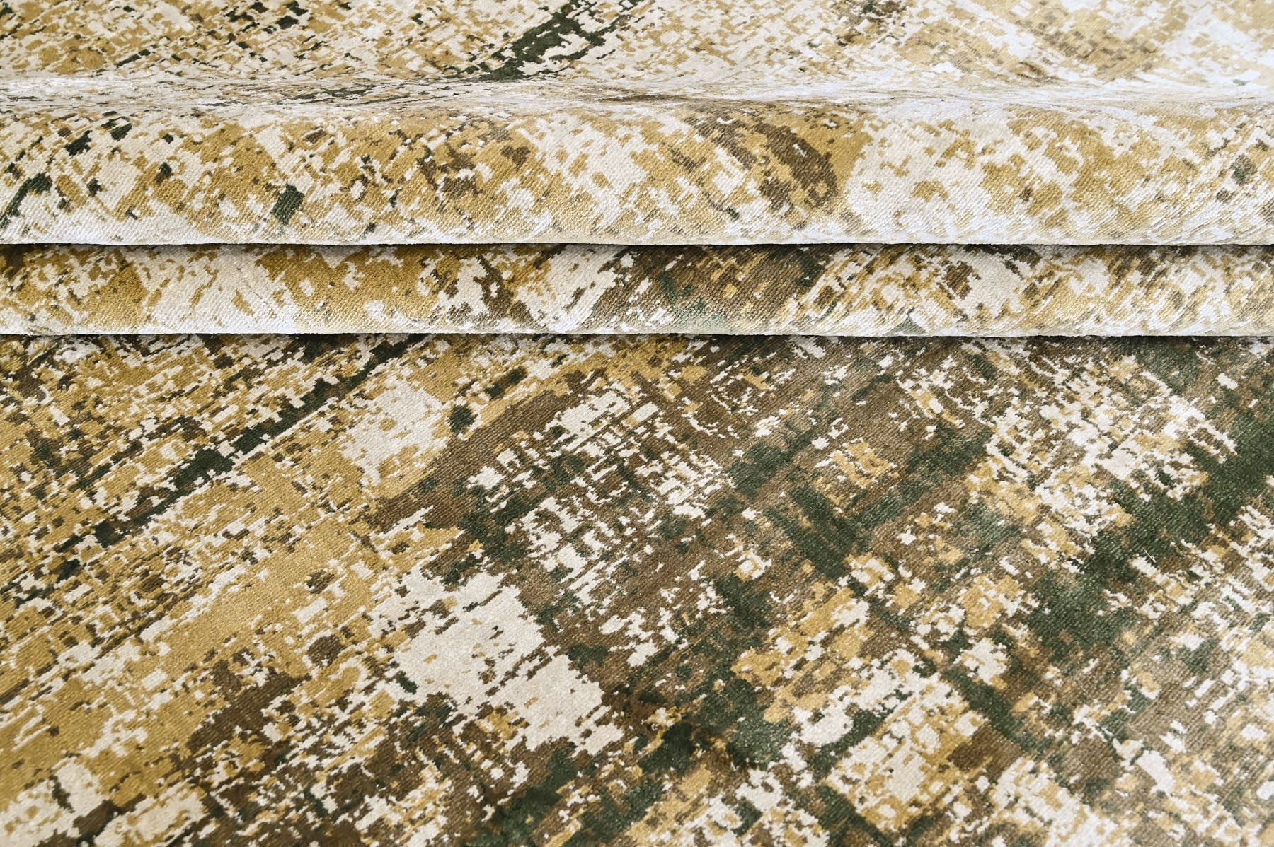 9x12 Beige, Gray, Gold Color Power Loom Oushak Wool Modern Oriental Rug