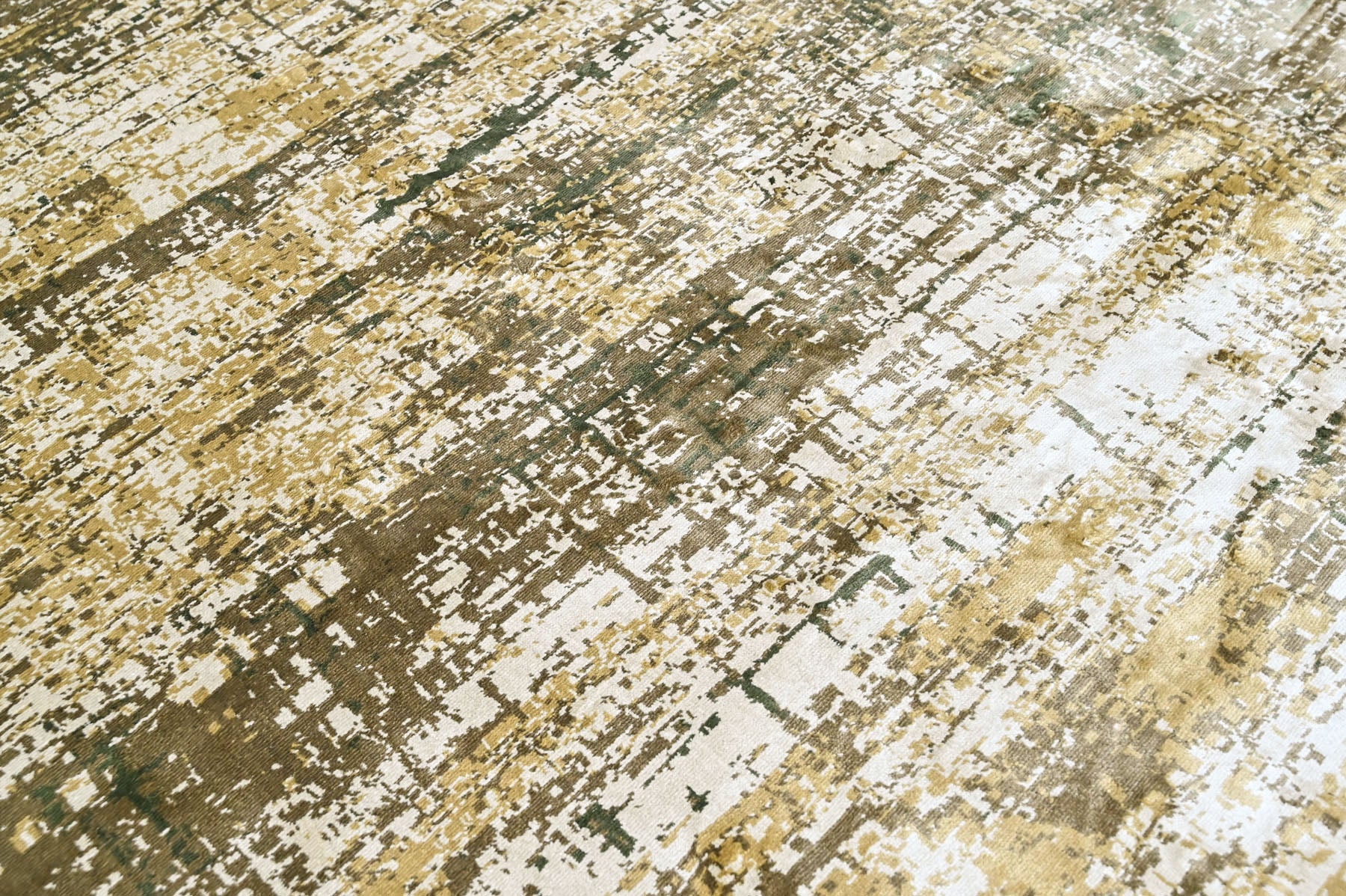 9x12 Beige, Gray, Gold Color Power Loom Oushak Wool Modern Oriental Rug