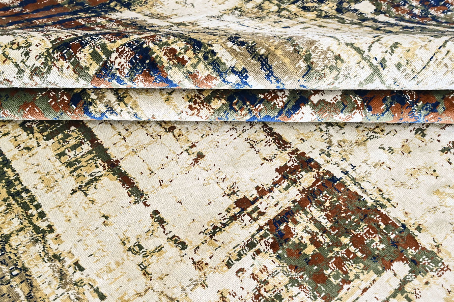 9x12 Beige, Gray, Rust Color Power Loom Oushak Wool Modern Oriental Rug