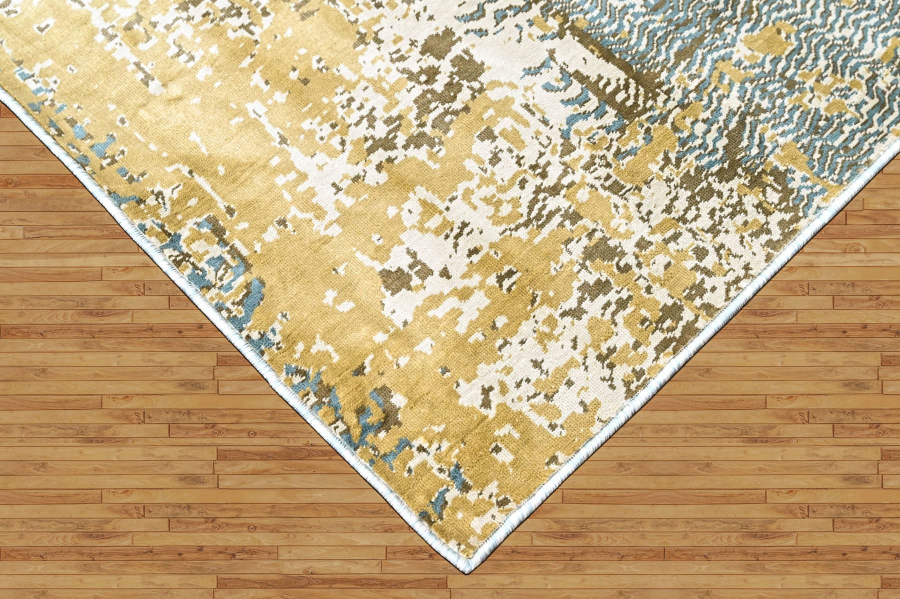 9x12 Beige, Gray, Gold Color Power Loom Oushak Wool Modern Oriental Rug