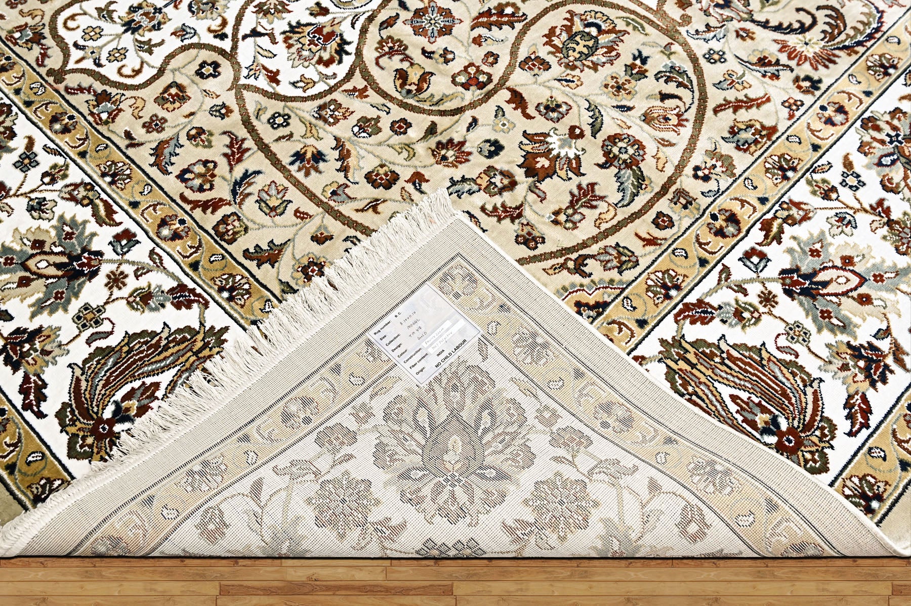 9x12 Light Gold, Ivory, Brown Color Power Loom Oushak Wool Traditional Oriental Rug