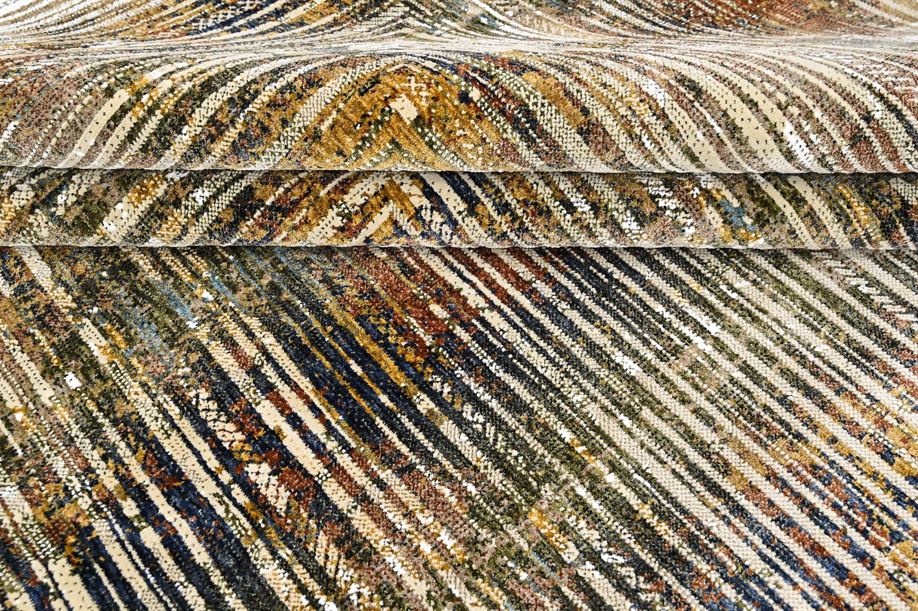 9x12 Gray, Rust, Gold Color Power Loom Oushak Wool Modern Oriental Rug