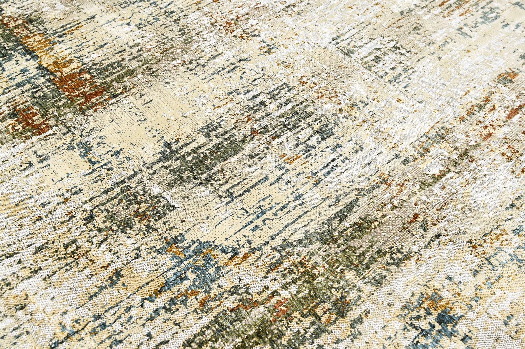 9x12 Gray, Beige, Burnt Orange Color Power Loom Oushak Wool Modern Oriental Rug