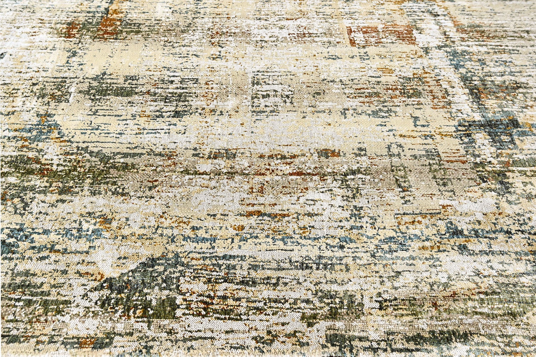 9x12 Gray, Beige, Burnt Orange Color Power Loom Oushak Wool Modern Oriental Rug