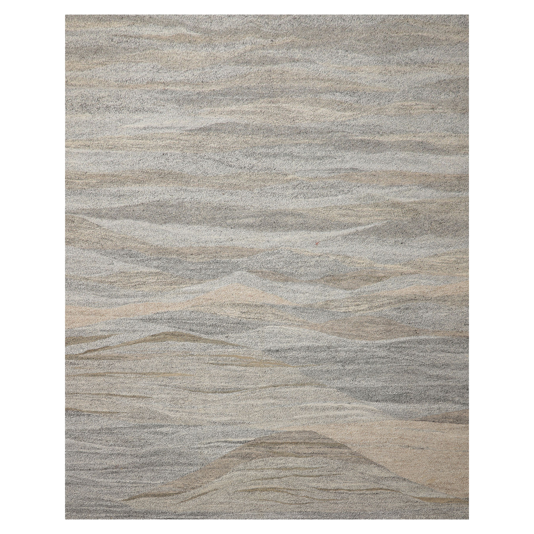 White 5'11''x7'7'' Modern Fabric & PET Yarn Hand Woven Oriental Area Rug