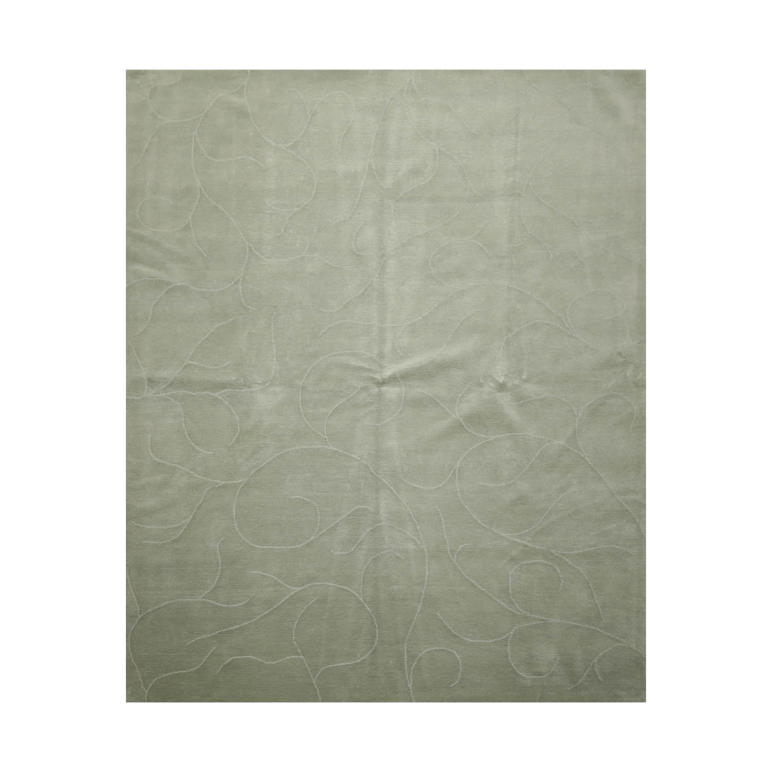 8' x 9'10'' Hand Knotted Tibetan 100% Wool Modern Oriental Area Rug Tone on Tone Mint