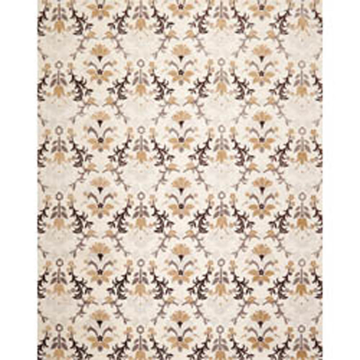 8x10 Beige, Brown, Chocolate Color Hand Knotted Floral 100% Polypropylene Transitional Oriental Rug