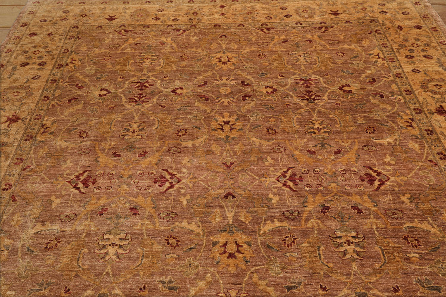 8x10 Brown, Gold Color Hand Knotted Persian 100% Wool Traditional Oriental Rug