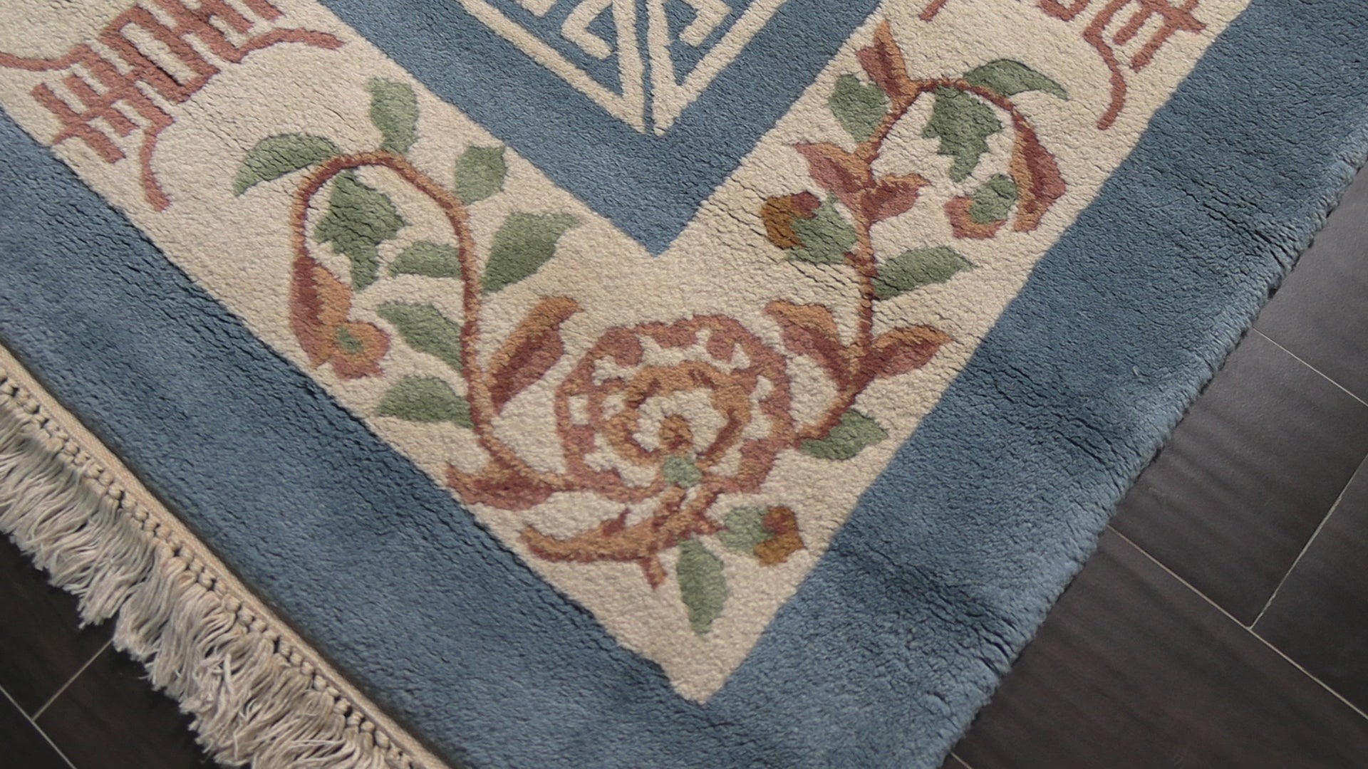 Blue 6x9 Chinese Art Deco Traditional Plush Pile Velvety Soft Silky Sheen Hand Knotted New Zealand Wool Oriental Area Rug