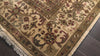 Ivory 8'x8' Square Agra Traditional Panel Plush Pile Hand Knotted Wool Oriental Area Rug