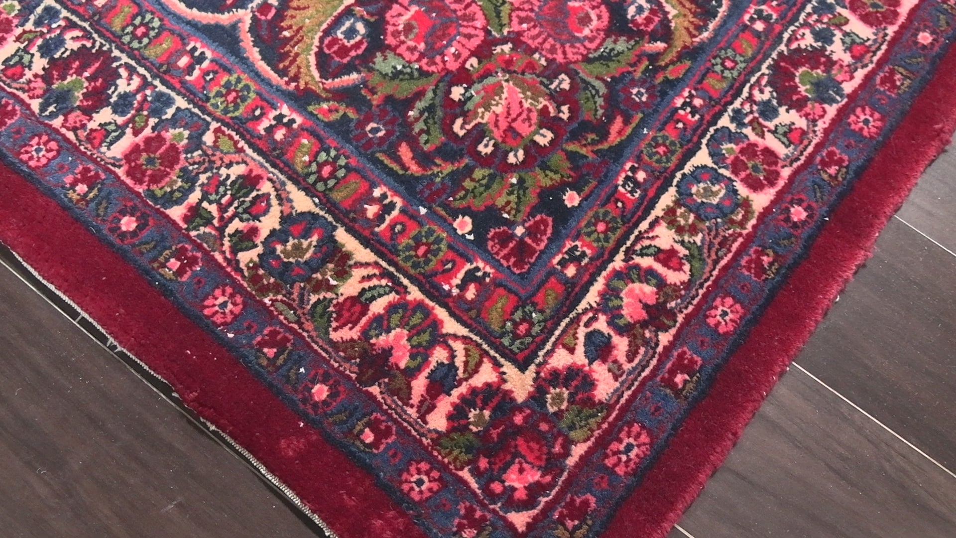 Red 10'4''x15'5'' Tabriz Traditional Medallion Vintage Hand Knotted Wool Oriental Area Rug
