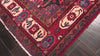 Black Red 5'1''x9'10'' Heriz Traditional Pictorial Geometric Vegetable Dyes Hand Knotted Wool Oriental Area Rug