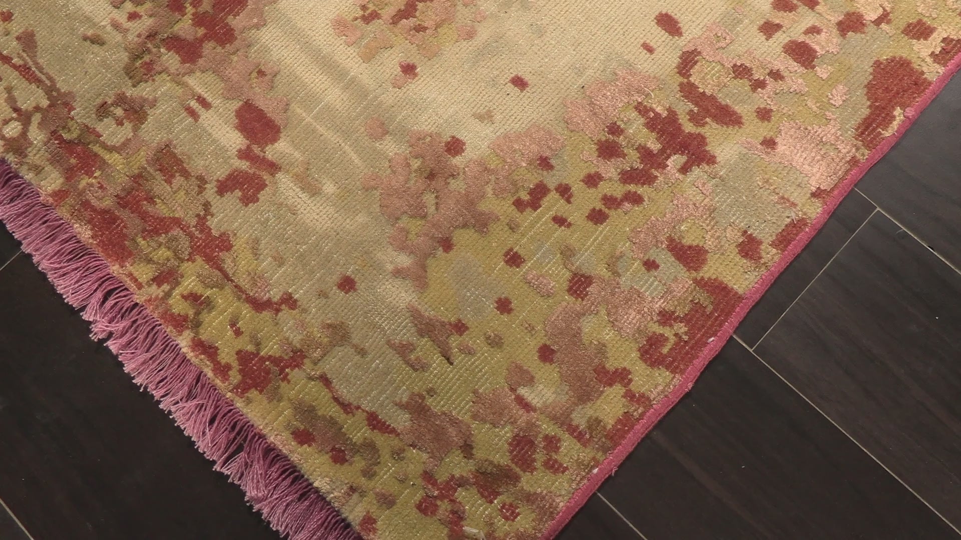 Gold Sage 7'11''x9'11'' Sherpa Modern Contemporary Abstract Hand Knotted Wool Bamboo Silk Oriental Area Rug