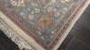 Ivory 9'2''x11'10'' Kerman Traditional Medallion Plush Pile Hand Knotted Wool Oriental Area Rug