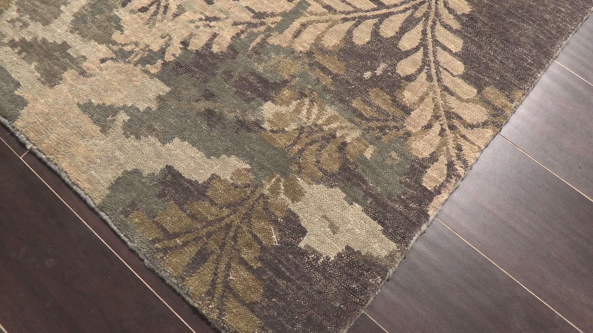 Beige Gray 8'1''x9'11'' Tibetan Transitional Hand Knotted Wool Oriental Area Rug
