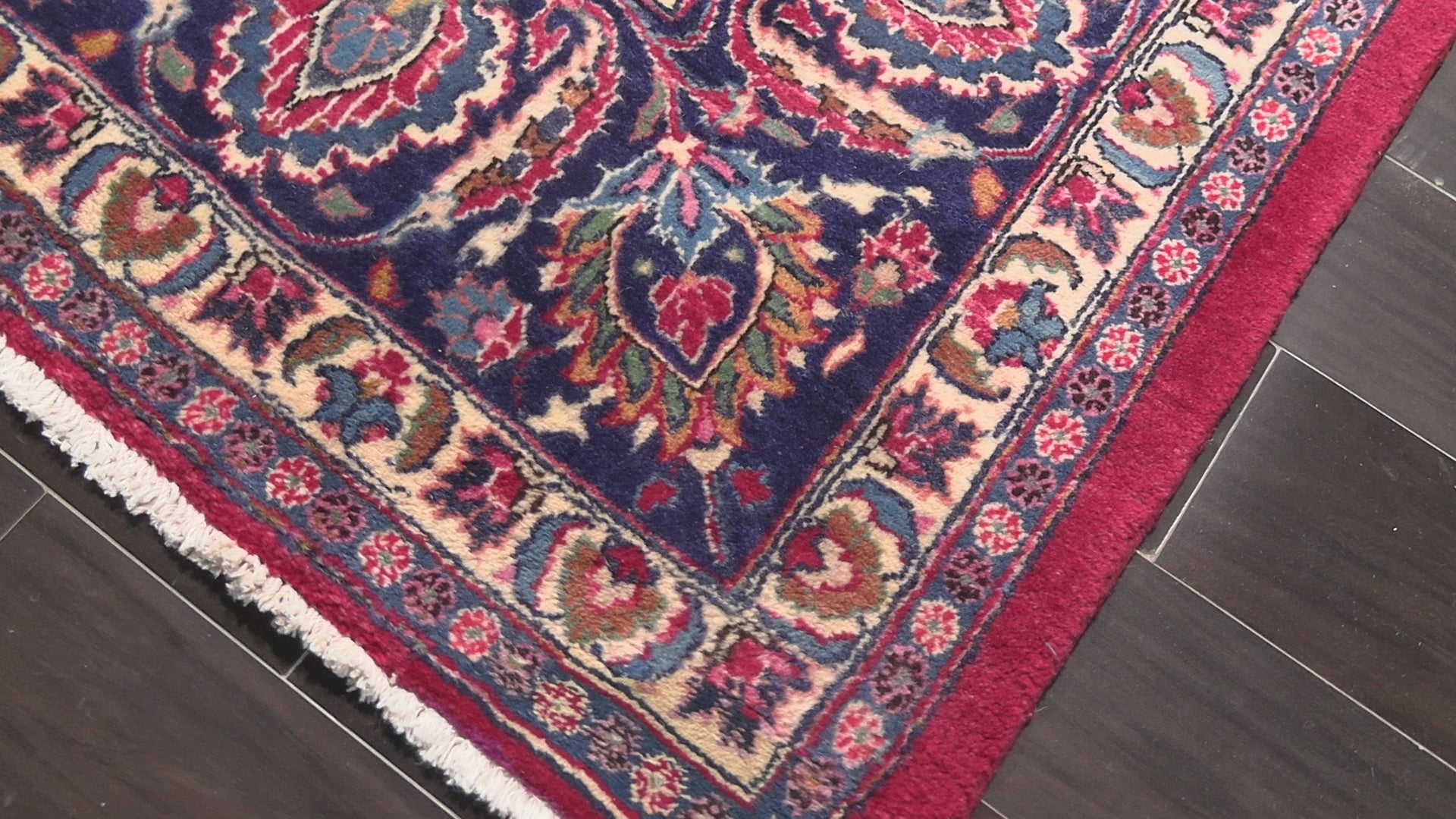 Coral 9'8''x12'7'' Kashan Traditional Master Weaver Signed Hand Knotted Wool Oriental Area Rug