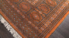 Burnt Orange 6'7''x9'10'' Bokhara Traditional 200 KPSI Plush Pile Silky Sheen Velvety Soft Hand Knotted New Zealand Wool Oriental Area Rug