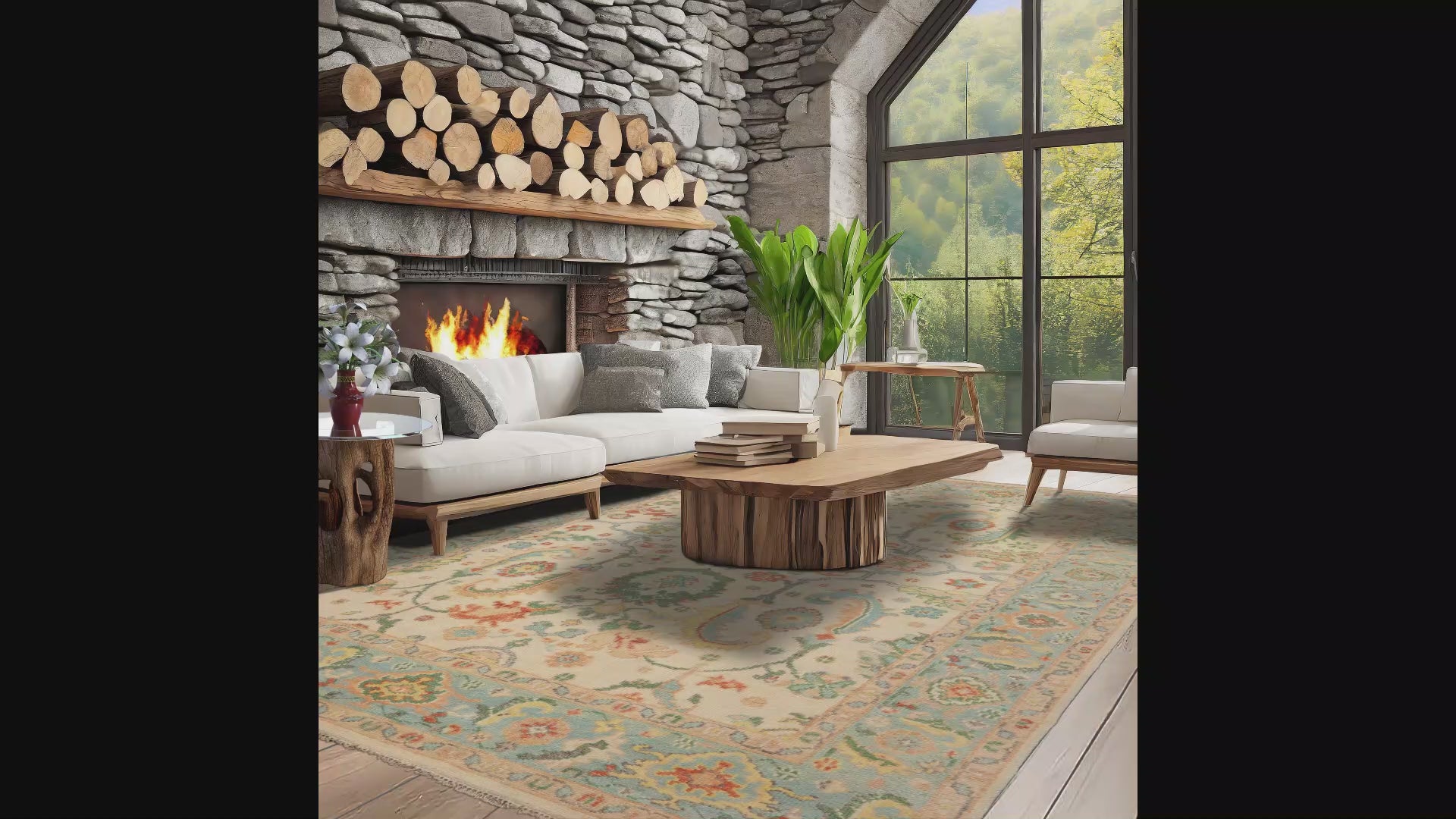 Multi Size Beige Hand Knotted LoomBloom Arts & Crafts/Mission Wool Oushak Oriental Area Rug