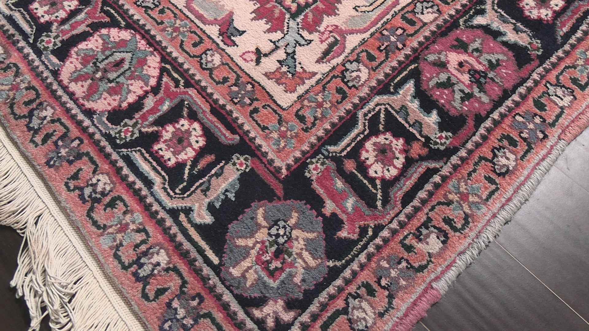 Ruby Red 6x8'10'' Indo Tabriz Traditional Medallion Plush Pile Vintage Hand Knotted Wool Oriental Area Rug