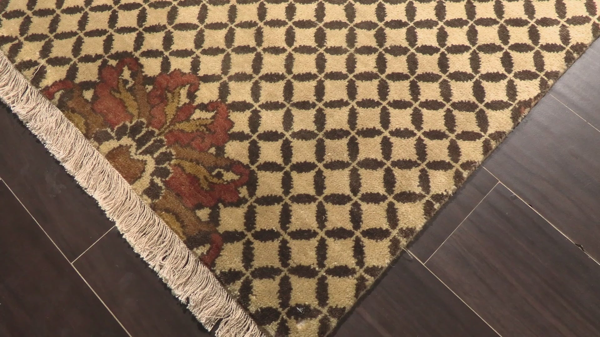 Beige Brown 8x10 Agra Transitional Hand Knotted Wool Oriental Area Rug
