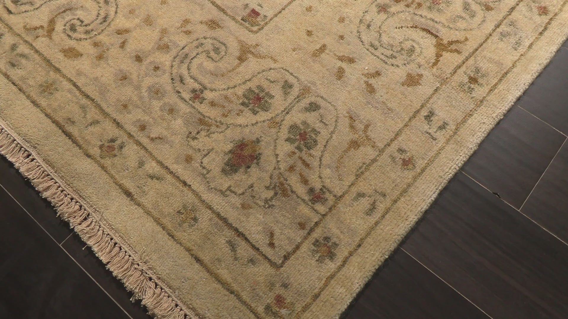 Beige Caramel 8'7''x11'6'' Agra Traditional Hand Knotted Wool Oriental Area Rug