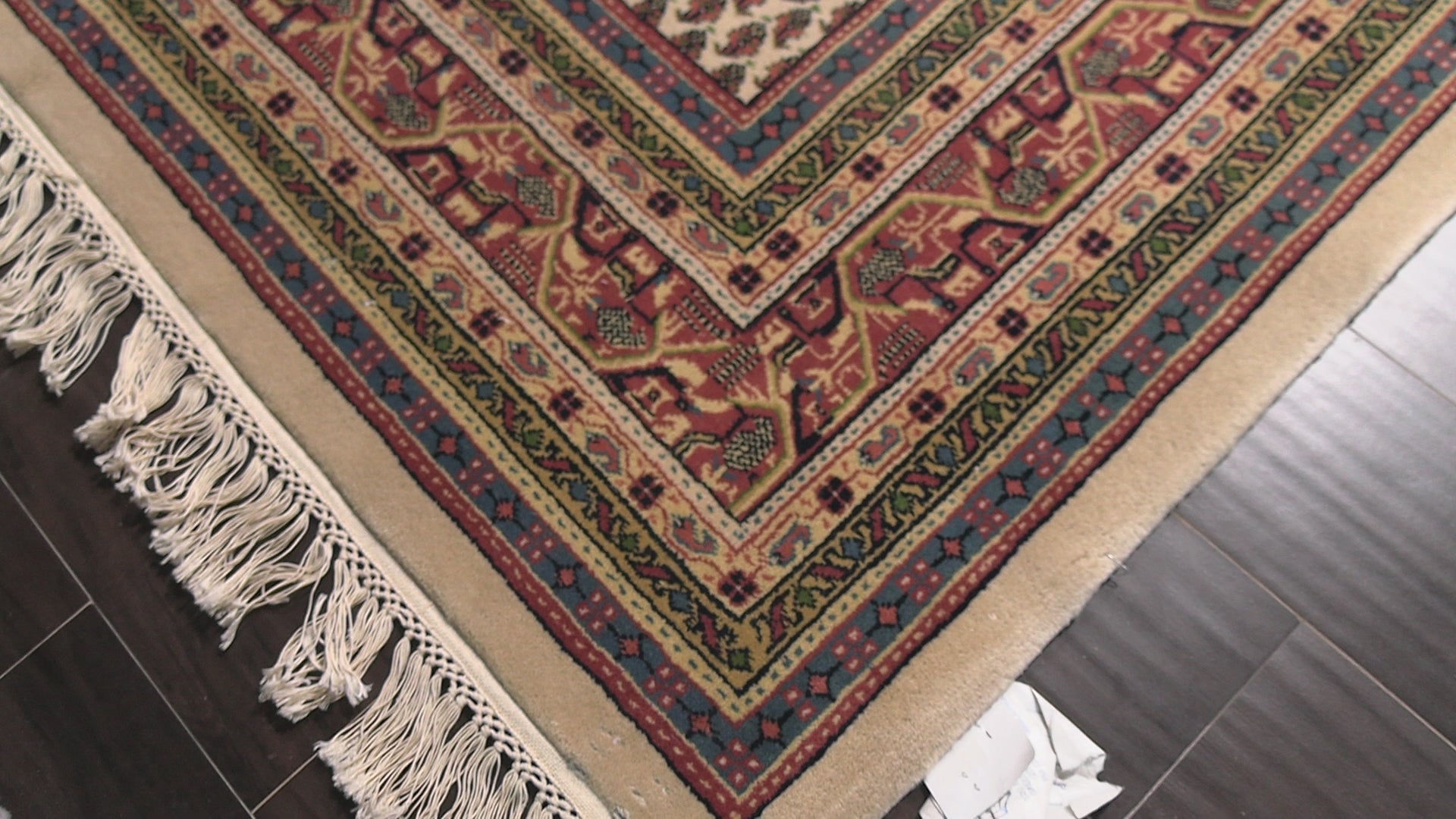 Ivory 6x9 Paisley Traditional Silky Sheen Hand Knotted Wool Oriental Area Rug